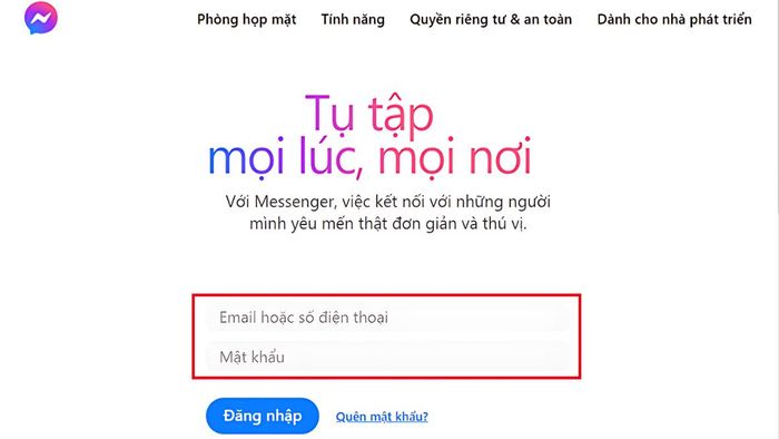Hướng dẫn gửi tin nhắn qua Reg Box bằng Messenger - Bước 1